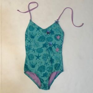 Cat & Jack Mermaid One Piece Girls Swimsuit S 6/6x